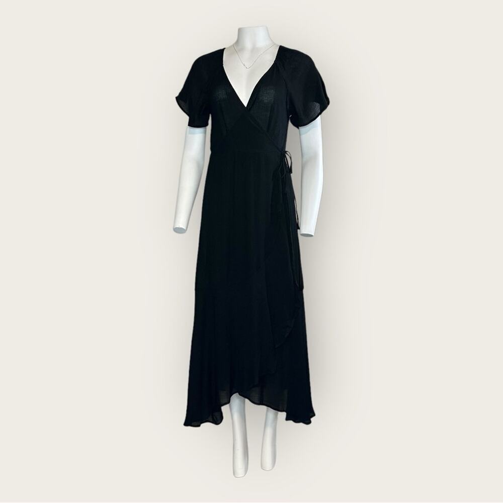 NWT | Lush | Wrap Midi Dress | Black | Various Sizes